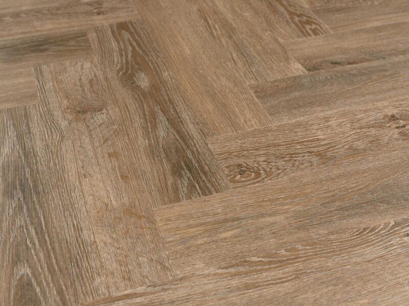 Tajima Dark natural oak herringbone