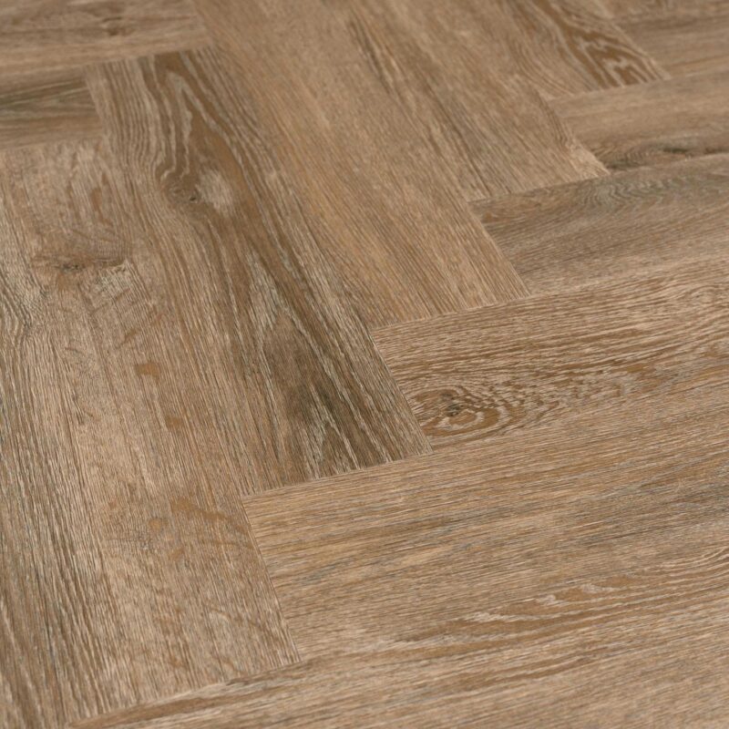 Tajima Dark natural oak herringbone