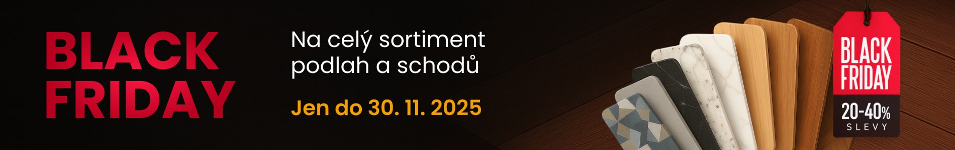 BLACK FRIDAY! Mega slevy na celý sortiment vinylových podlah a schodů. Jen do 30.11.2025