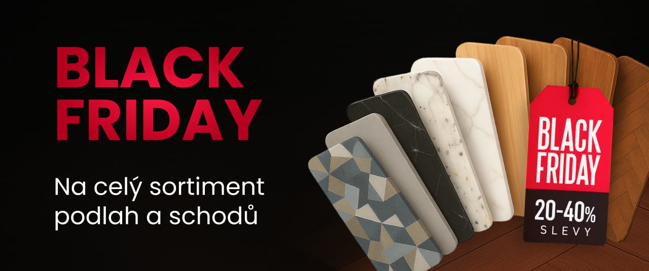 BLACK FRIDAY! Mega slevy na celý sortiment vinylových podlah a schodů. Jen do 30.11.2025