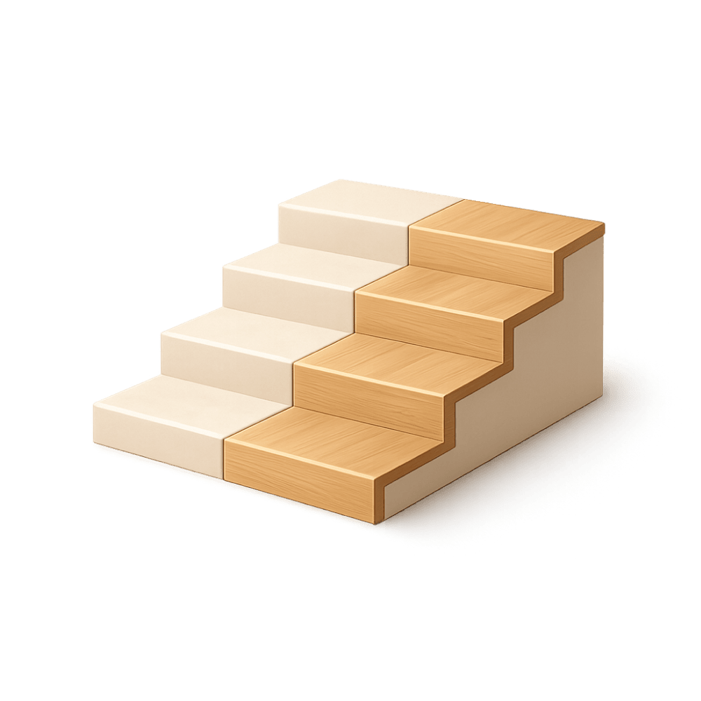 Ikona znázorňující službu výroby a montáže schodů