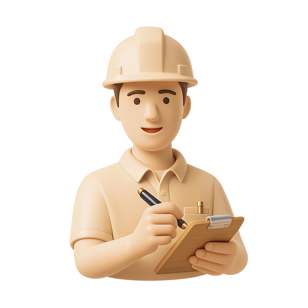 Zaměření a konzultace zdarma - ikona znázorňující technika při práci